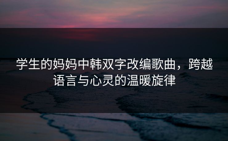 学生的妈妈中韩双字改编歌曲，跨越语言与心灵的温暖旋律